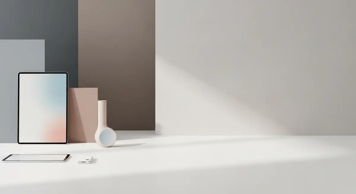 Minimal clean product display composition